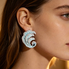 🌊Ocean Wave Inspired Enamel Earrings