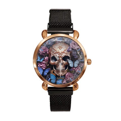 Charming Halloween Skull Couple Personalized Family Round_