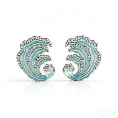 🌊Ocean Wave Inspired Enamel Earrings