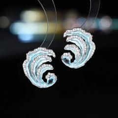 🌊Ocean Wave Inspired Enamel Earrings